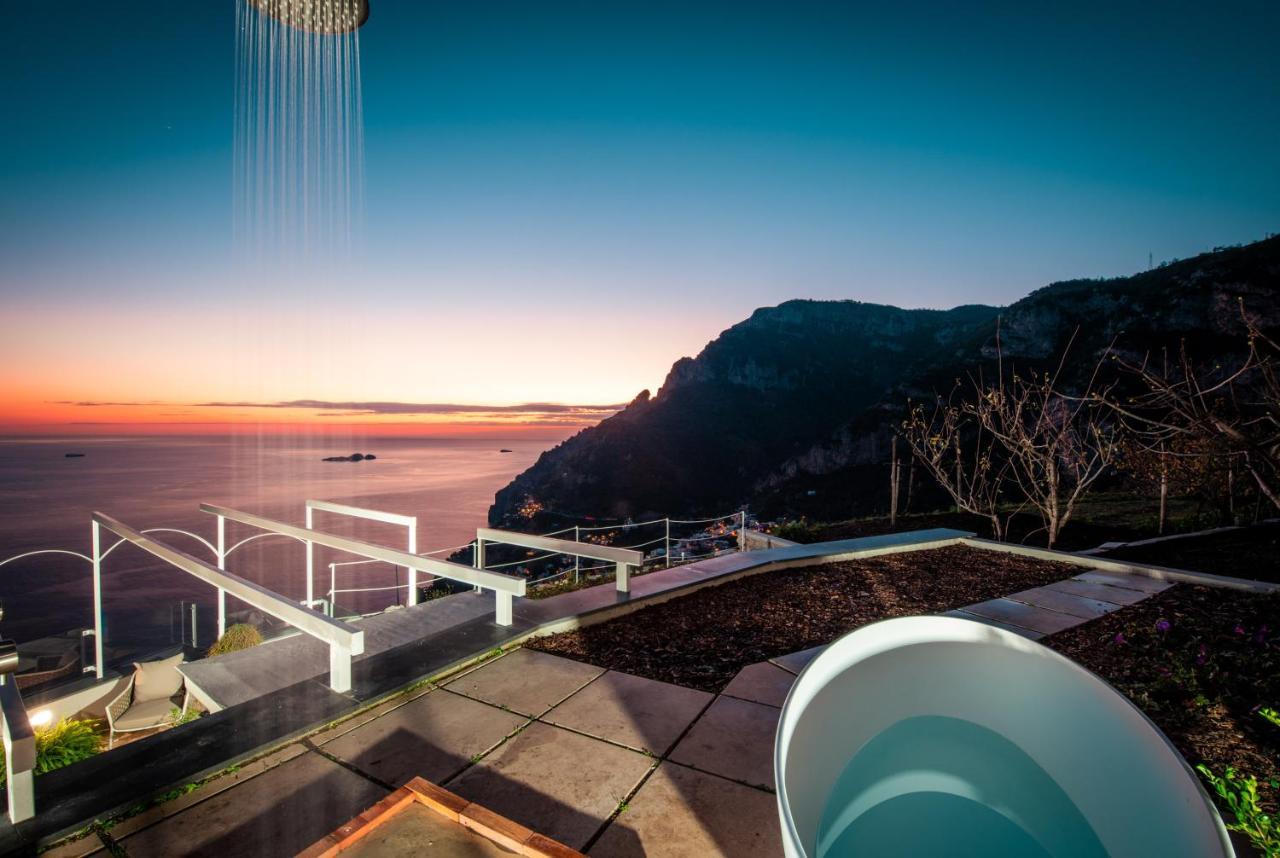 Villa La Tagliata Spectacular Jacuzzi Tub Amazing View And Private Parking Garage Positano Kültér fotó